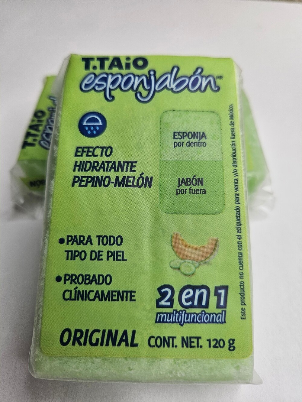 VIRAL 2-IN-1 T.TAIO MULTIFUNCTIONAL CUCUMBER-MELON ESPONJABÓN 2x